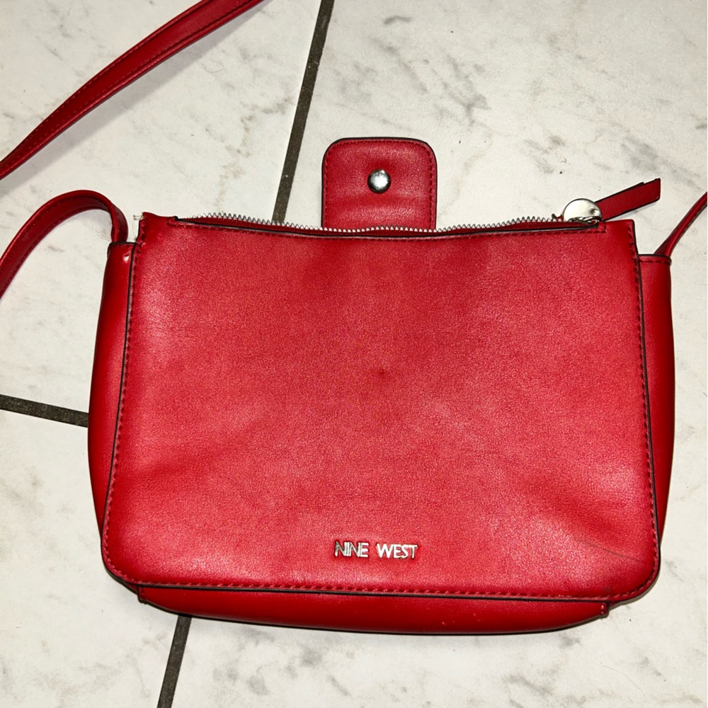 Nine west red crossbody bag